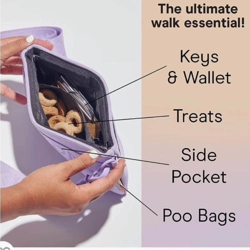 NWT Issac Mazrahi Wild One Dog Treat Bag 2 Interior Pockets Built In Bag Slip